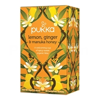 Pukka the lemon, ginger og manuka honey  - 20 økologiske te breve